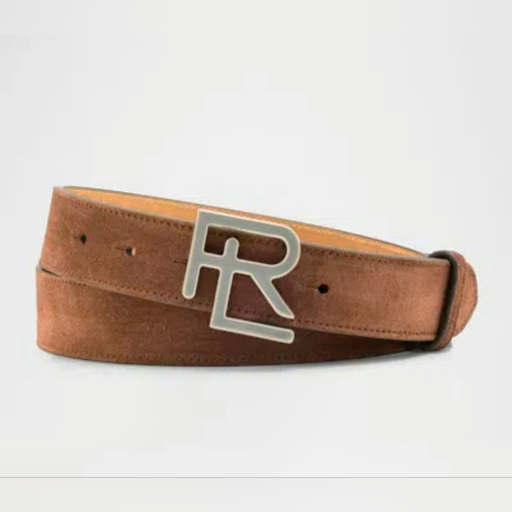 Ralph Lauren Purple Label Men's Brown Suede Belt
